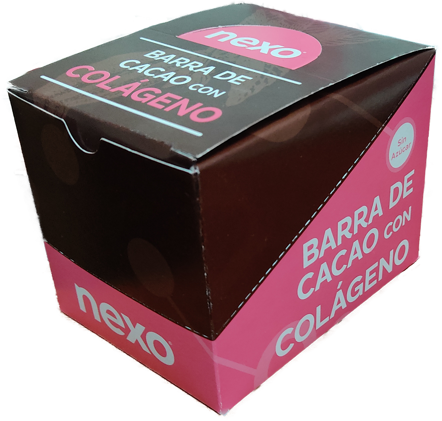 Caja 10unds Barras de cacao con Colágeno nexo