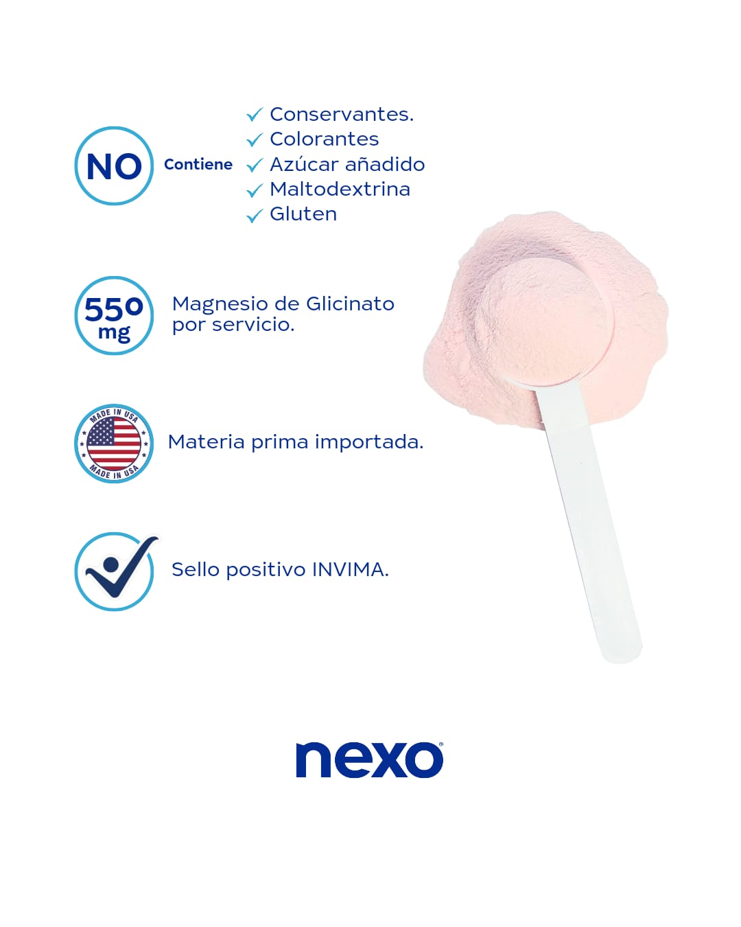 Glicinato de magnesio en polvo 150g nexo