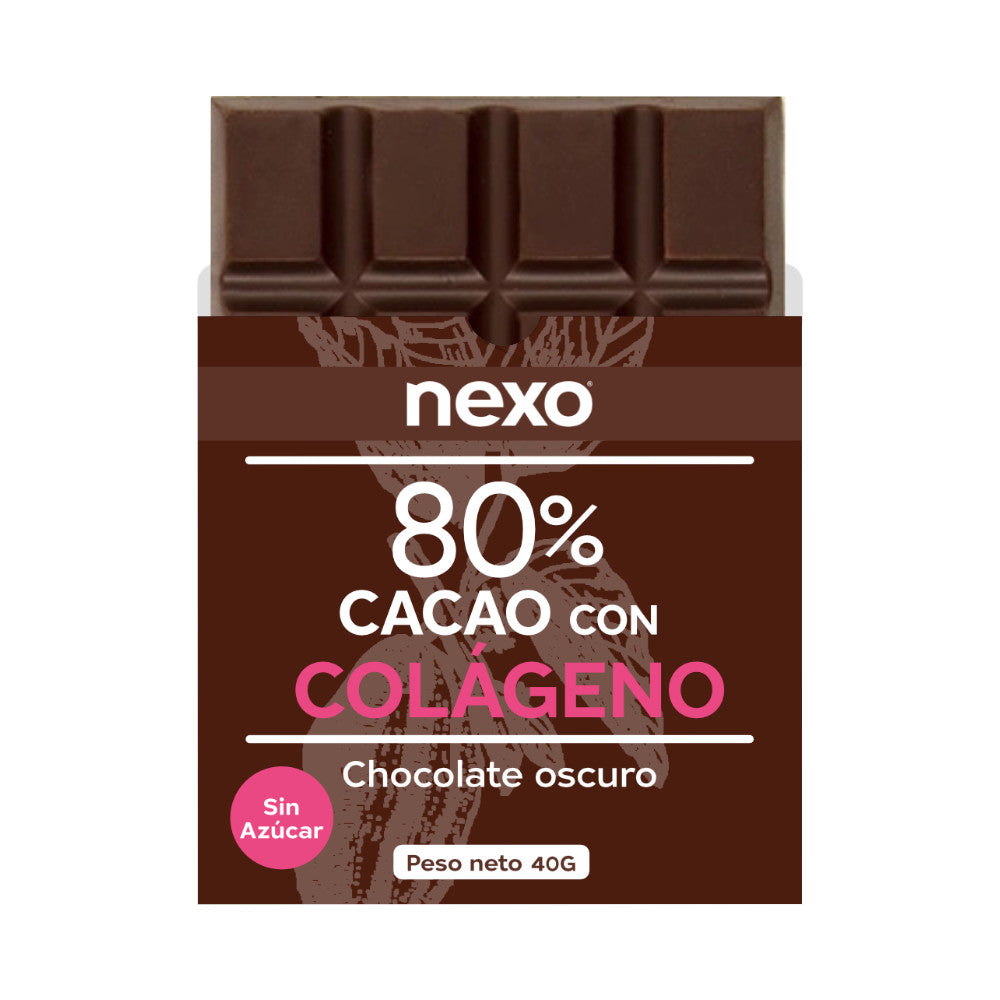 Barra de cacao con Colágeno nexo