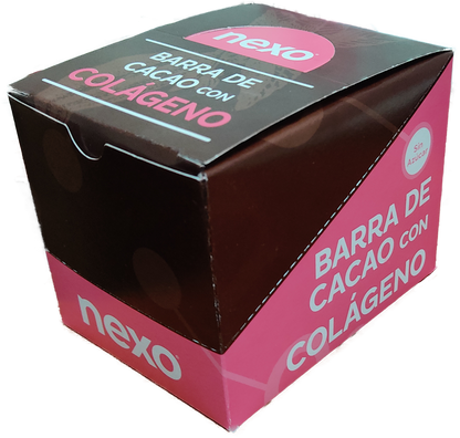 Caja 10unds Barras de cacao con Colágeno nexo
