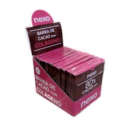 Caja 10unds Barras de cacao con Colágeno nexo